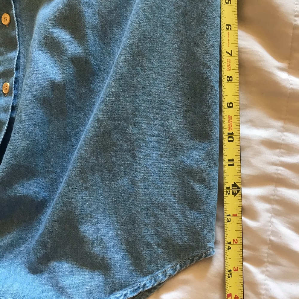 👕VTG 80s denim embroidered button down shirt - Picture 5 of 5